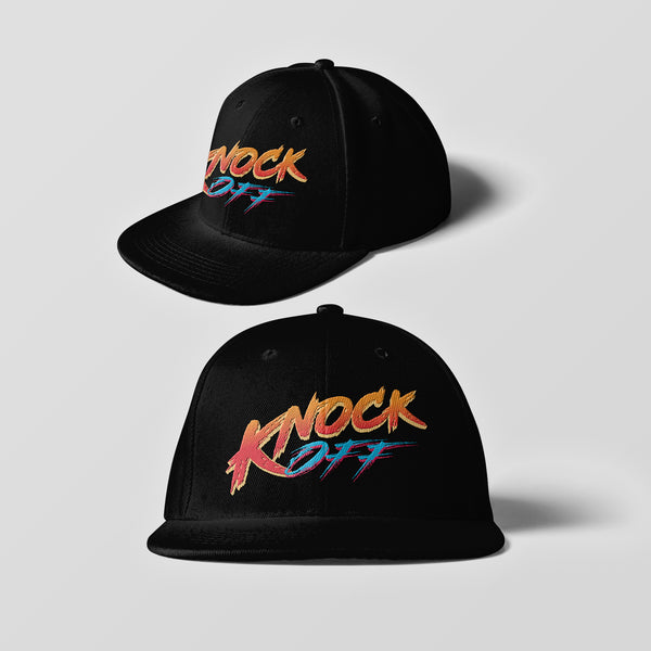 Knock Off Logo Snapback Hat- Color