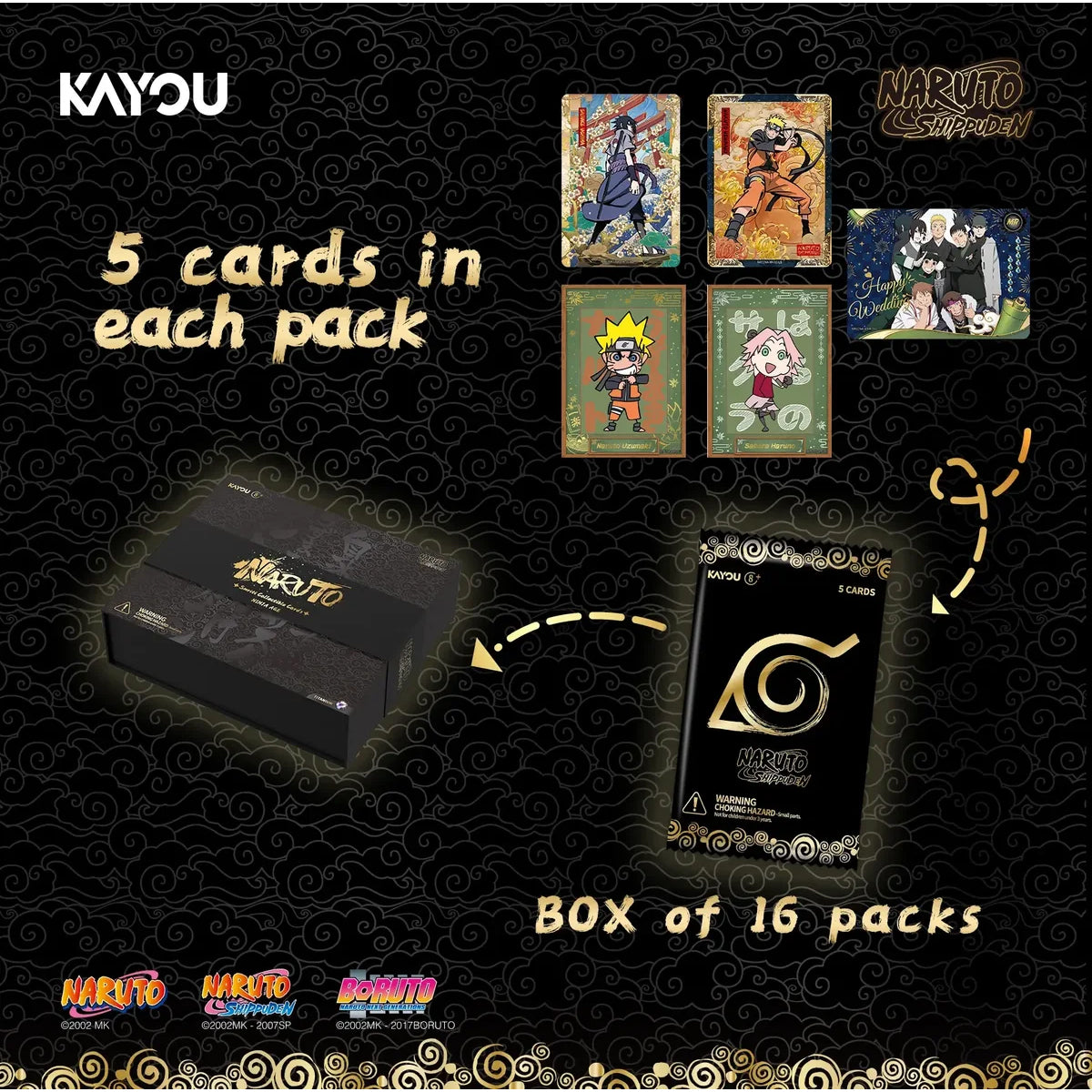 Kayou TCG: Naruto Smriti Collectible Ninja Age Premium Collector Box - 16 Packs