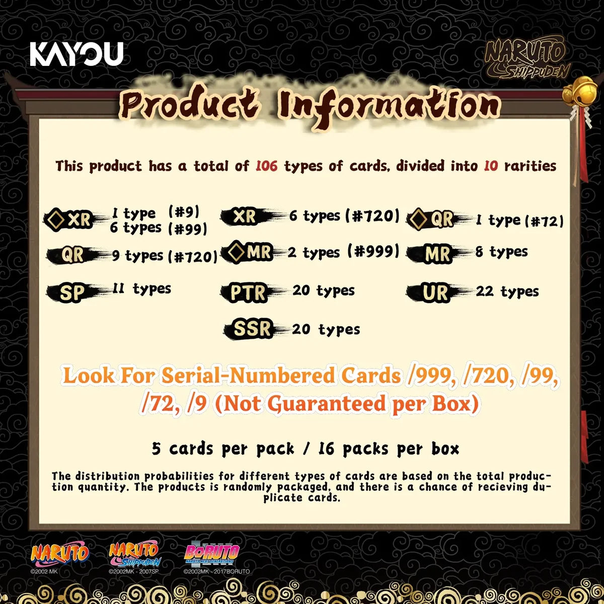 Kayou TCG: Naruto Smriti Collectible Ninja Age Premium Collector Box - 16 Packs